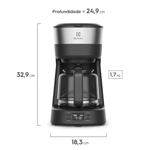 Cafeteira Elétrica Electrolux Programável com Timer 30 Xícaras Experience ECM25